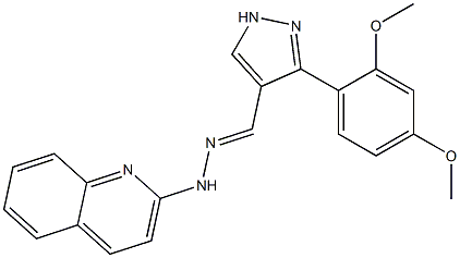 3-(2,4-dimethoxyphenyl)-1H-pyrazole-4-carbaldehyde 2-quinolinylhydrazone Struktur