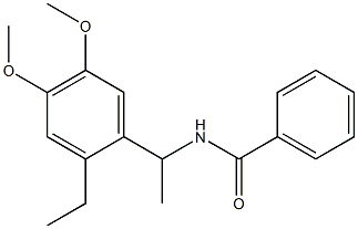 N-[1-(2-ethyl-4,5-dimethoxyphenyl)ethyl]benzamide Struktur