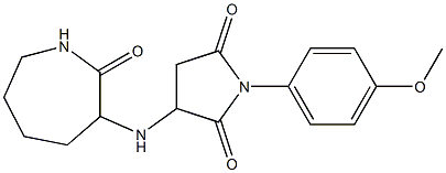 1-(4-methoxyphenyl)-3-[(2-oxo-3-azepanyl)amino]-2,5-pyrrolidinedione Struktur