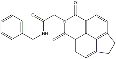 N-benzyl-2-(1,3-dioxo-1,3,6,7-tetrahydro-2H-indeno[6,7,1-def]isoquinolin-2-yl)acetamide Struktur