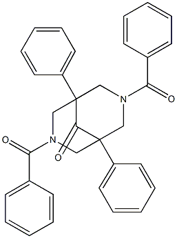 3,7-dibenzoyl-1,5-diphenyl-3,7-diazabicyclo[3.3.1]nonan-9-one Struktur