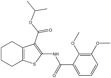 isopropyl 2-[(2,3-dimethoxybenzoyl)amino]-4,5,6,7-tetrahydro-1-benzothiophene-3-carboxylate Struktur