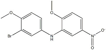 N-(3-bromo-4-methoxyphenyl)-2-methoxy-5-nitroaniline Struktur