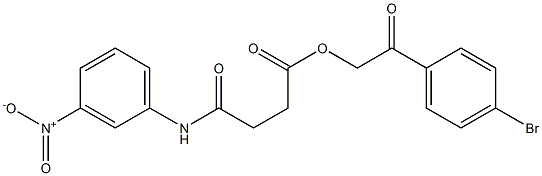 2-(4-bromophenyl)-2-oxoethyl 4-{3-nitroanilino}-4-oxobutanoate Struktur