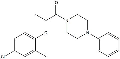 1-[2-(4-chloro-2-methylphenoxy)propanoyl]-4-phenylpiperazine Struktur