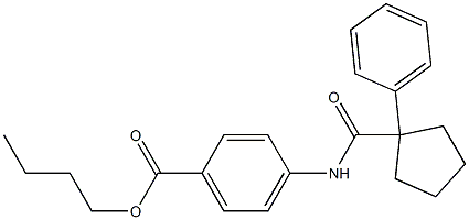 butyl 4-{[(1-phenylcyclopentyl)carbonyl]amino}benzoate Struktur