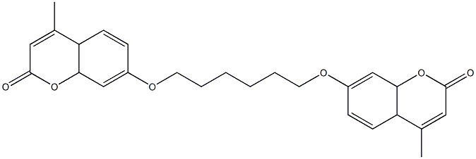 4-methyl-7-({6-[(4-methyl-2-oxo-4a,8a-dihydro-2H-chromen-7-yl)oxy]hexyl}oxy)-4a,8a-dihydro-2H-chromen-2-one Struktur