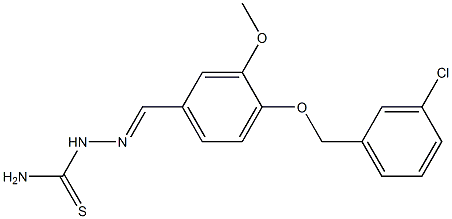 4-[(3-chlorobenzyl)oxy]-3-methoxybenzaldehyde thiosemicarbazone Struktur