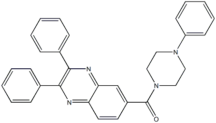 2,3-diphenyl-6-[(4-phenyl-1-piperazinyl)carbonyl]quinoxaline Struktur