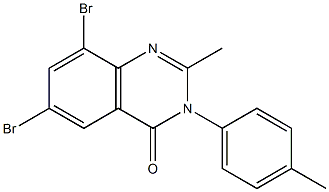 6,8-dibromo-2-methyl-3-(4-methylphenyl)-4(3H)-quinazolinone Struktur