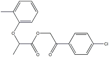 2-(4-chlorophenyl)-2-oxoethyl 2-(2-methylphenoxy)propanoate Struktur