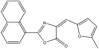 4-[(5-methyl-2-furyl)methylene]-2-(1-naphthyl)-1,3-oxazol-5(4H)-one Struktur