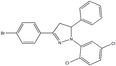 3-(4-bromophenyl)-1-(2,5-dichlorophenyl)-5-phenyl-4,5-dihydro-1H-pyrazole Struktur