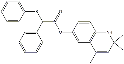 2,2,4-trimethyl-1,2-dihydro-6-quinolinyl phenyl(phenylsulfanyl)acetate Struktur