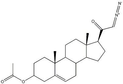 21-diazo-20-oxopregn-5-en-3-yl acetate Struktur