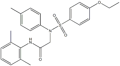 N-(2,6-dimethylphenyl)-2-{[(4-ethoxyphenyl)sulfonyl]-4-methylanilino}acetamide Struktur