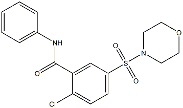 2-chloro-5-(4-morpholinylsulfonyl)-N-phenylbenzamide Struktur