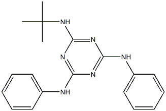 N-[4,6-bis(phenylamino)-1,3,5-triazin-2-yl]-N-(1,1-dimethylethyl)amine Struktur