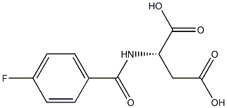 N-(4-fluorobenzoyl)aspartic acid Struktur