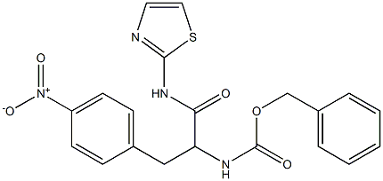 benzyl 1-{4-nitrobenzyl}-2-oxo-2-(1,3-thiazol-2-ylamino)ethylcarbamate Struktur