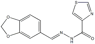 N'-(1,3-benzodioxol-5-ylmethylene)-1,3-thiazole-4-carbohydrazide Struktur