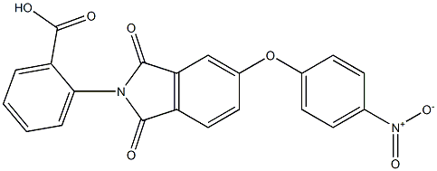 2-[5-({4-nitrophenyl}oxy)-1,3-dioxo-1,3-dihydro-2H-isoindol-2-yl]benzoic acid Struktur