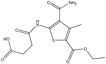 4-{[3-(aminocarbonyl)-5-(ethoxycarbonyl)-4-methyl-2-thienyl]amino}-4-oxobutanoic acid Struktur