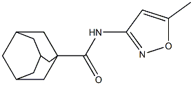 N-(5-methyl-3-isoxazolyl)-1-adamantanecarboxamide Struktur