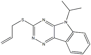 3-(allylsulfanyl)-5-isopropyl-5H-[1,2,4]triazino[5,6-b]indole Struktur