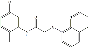 N-(5-chloro-2-methylphenyl)-2-(8-quinolinylsulfanyl)acetamide Struktur