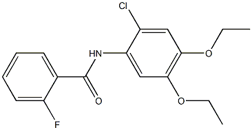 N-(2-chloro-4,5-diethoxyphenyl)-2-fluorobenzamide Struktur