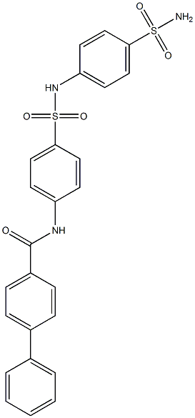 N-(4-{[4-(aminosulfonyl)anilino]sulfonyl}phenyl)[1,1'-biphenyl]-4-carboxamide Struktur