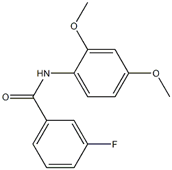 N-[2,4-bis(methyloxy)phenyl]-3-fluorobenzamide Struktur