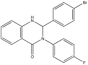 2-(4-bromophenyl)-3-(4-fluorophenyl)-2,3-dihydro-4(1H)-quinazolinone Struktur