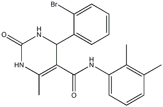 4-(2-bromophenyl)-N-(2,3-dimethylphenyl)-6-methyl-2-oxo-1,2,3,4-tetrahydro-5-pyrimidinecarboxamide Struktur