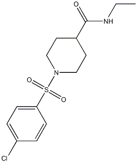 1-[(4-chlorophenyl)sulfonyl]-N-ethylpiperidine-4-carboxamide Struktur