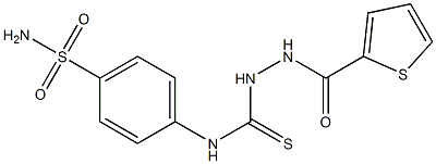 N-[4-(aminosulfonyl)phenyl]-2-(2-thienylcarbonyl)hydrazinecarbothioamide Struktur