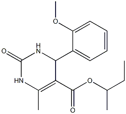 sec-butyl 4-(2-methoxyphenyl)-6-methyl-2-oxo-1,2,3,4-tetrahydro-5-pyrimidinecarboxylate Struktur