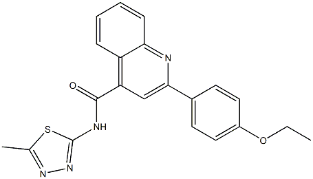 2-(4-ethoxyphenyl)-N-(5-methyl-1,3,4-thiadiazol-2-yl)-4-quinolinecarboxamide Struktur