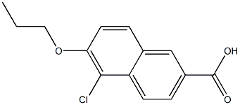 5-chloro-6-propoxy-2-naphthoic acid Struktur