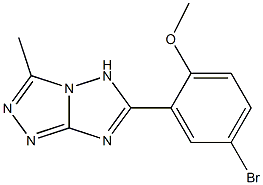 6-(5-bromo-2-methoxyphenyl)-3-methyl-5H-[1,2,4]triazolo[4,3-b][1,2,4]triazole Struktur