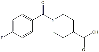 1-(4-fluorobenzoyl)-4-piperidinecarboxylic acid Struktur