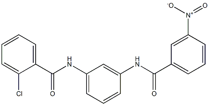 2-chloro-N-[3-({3-nitrobenzoyl}amino)phenyl]benzamide Struktur