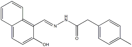 N'-[(2-hydroxy-1-naphthyl)methylene]-2-(4-methylphenyl)acetohydrazide Struktur