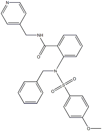 2-{benzyl[(4-methoxyphenyl)sulfonyl]amino}-N-(4-pyridinylmethyl)benzamide Struktur