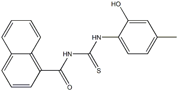 N-(2-hydroxy-4-methylphenyl)-N'-(1-naphthoyl)thiourea Struktur