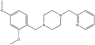 1-(2,4-dimethoxybenzyl)-4-(2-pyridinylmethyl)piperazine Struktur