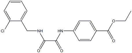 ethyl 4-{[[(2-chlorobenzyl)amino](oxo)acetyl]amino}benzoate Struktur