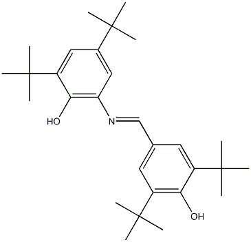 2,4-ditert-butyl-6-[(3,5-ditert-butyl-4-hydroxybenzylidene)amino]phenol Struktur