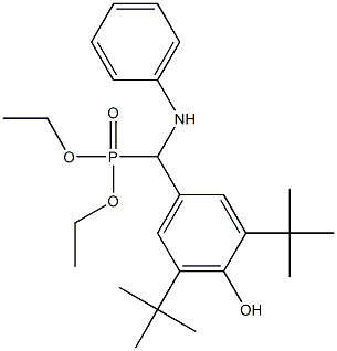 diethyl anilino(3,5-ditert-butyl-4-hydroxyphenyl)methylphosphonate Struktur